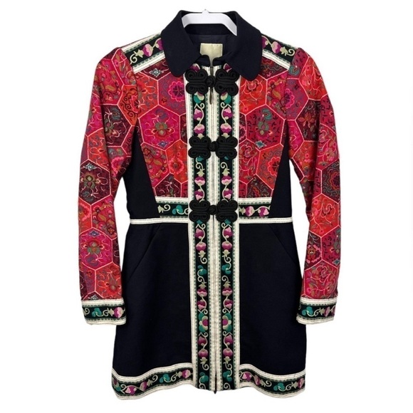 Anthropology Elevenses Satsuma Embroidered Coat Rare - Picture 3 of 15